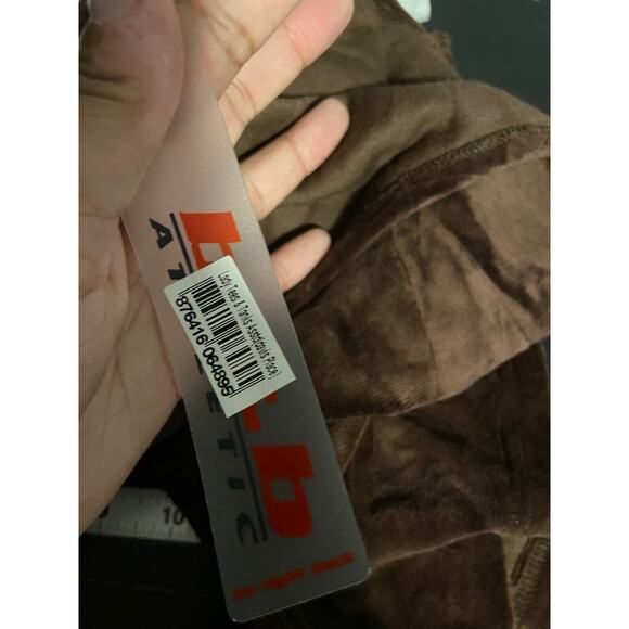 Vintage Be Right Back Womens Crop Top Large Brown Velvet Strappy Deadstock Y2K - Picture 4 of 7